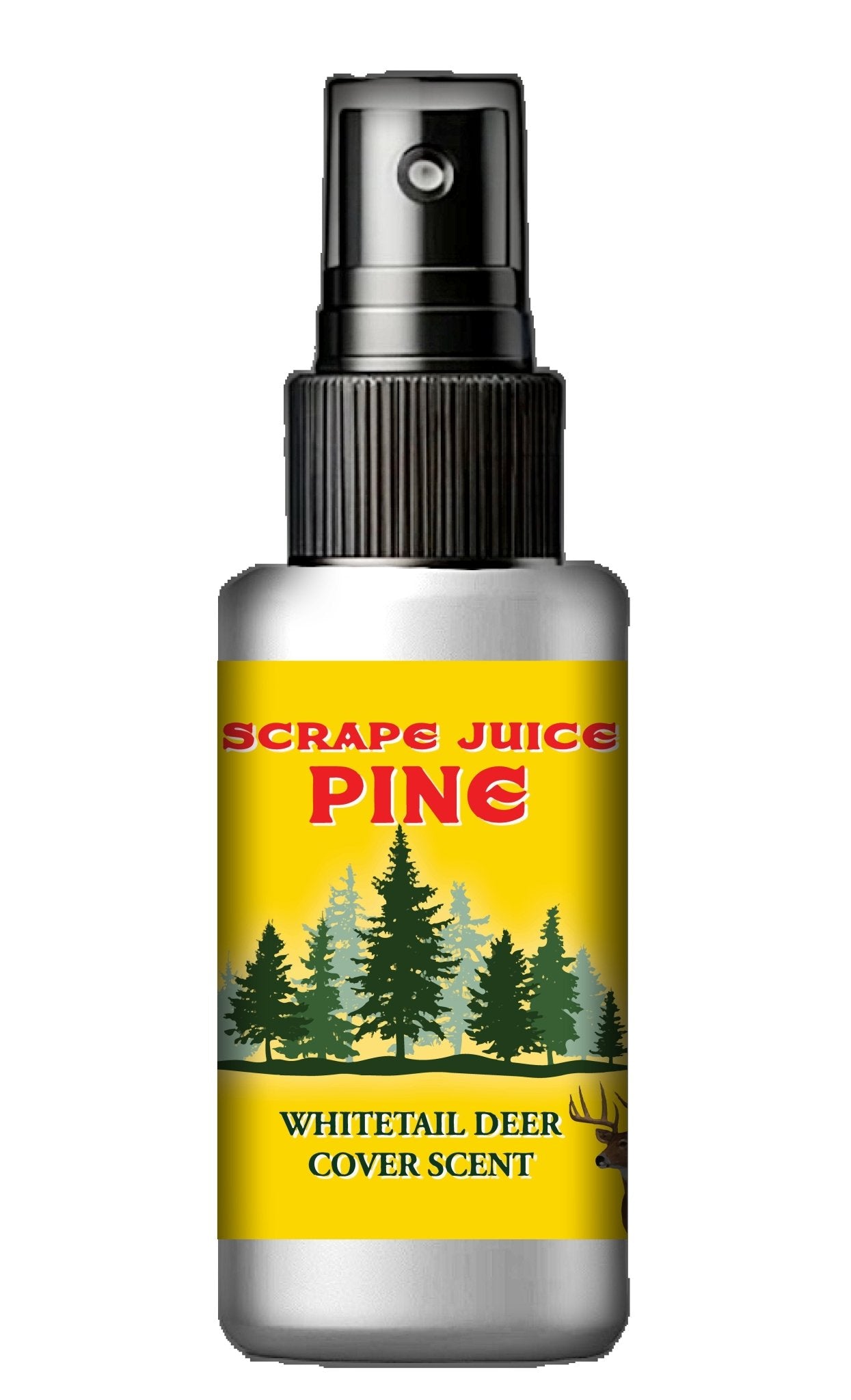 Pine scent for hunting - Top all-natural cover scent by Scrape Juice - This image highlights Pine scent, an effective all-natural cover scent by Scrape Juice, designed to mask human odor and enhance hunting success. Perfect for hunters needing reliable cover scents.